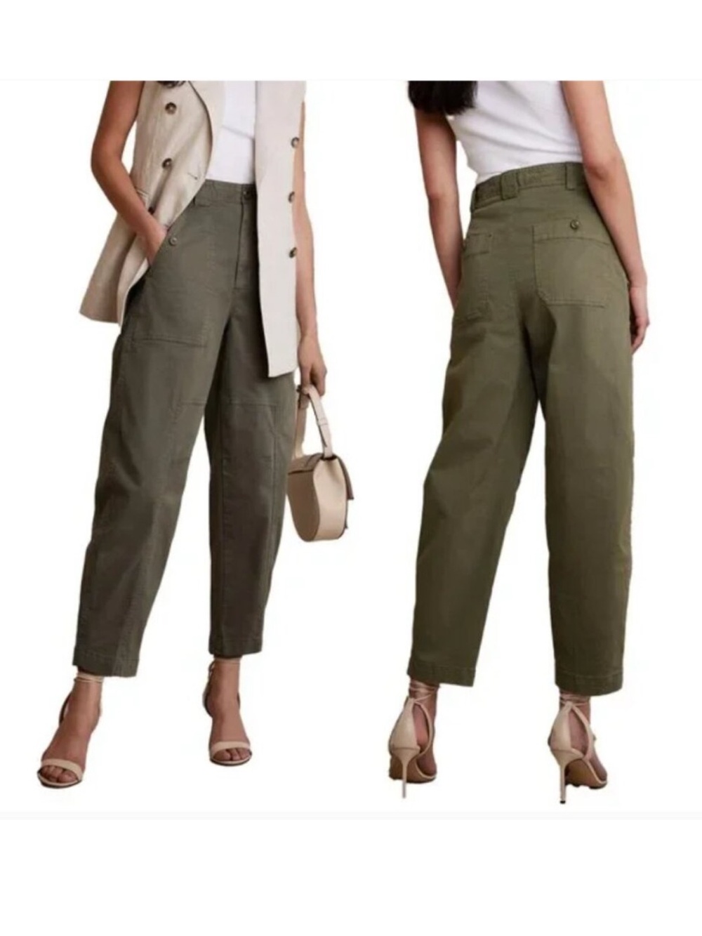 Banana Republic The Barrel Pant - Green Olive